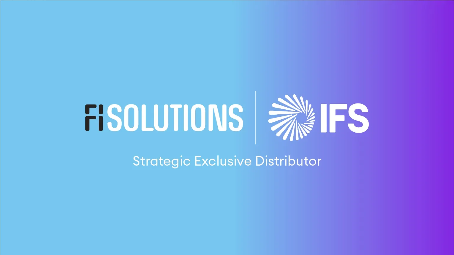 This is the joint logo between FI Solutions & IFS concerning their strategic exclusive distributions agreement in Italy